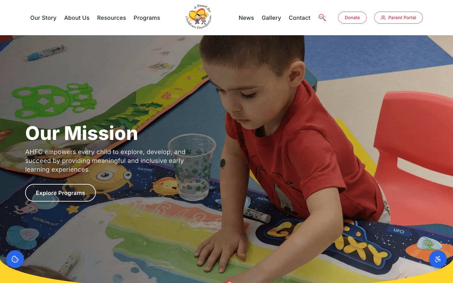 A Heart for Children Foundation website home page