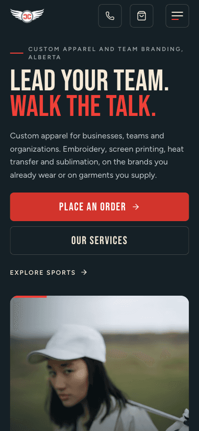 CanCorp Branding website on a phone